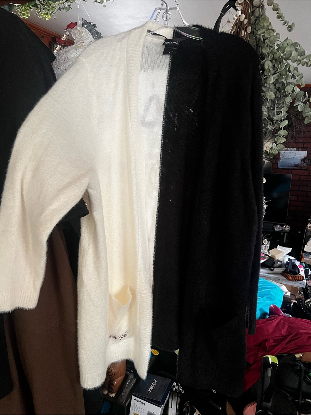 torrid Black and White Open-Front Cardigan cruella deville